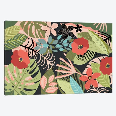 Tropical Silhouette Canvas Print #NMK11} by Nancy Mckenzie Art Print