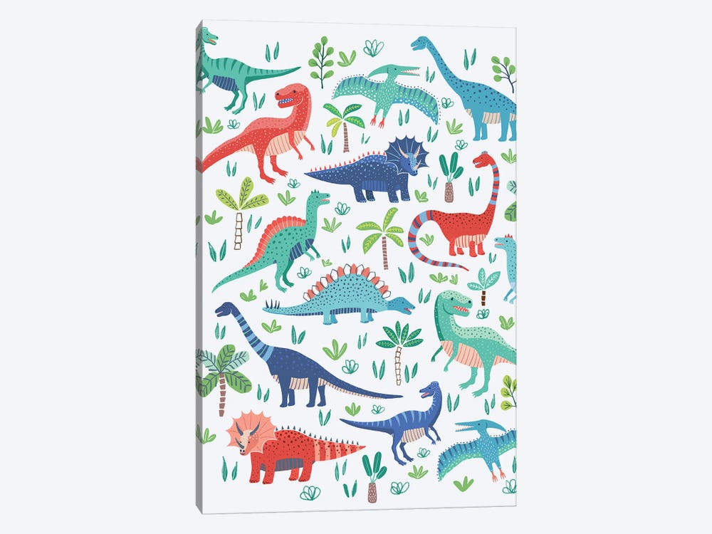 Dino Fun I by Nancy Mckenzie 1-piece Canvas Print