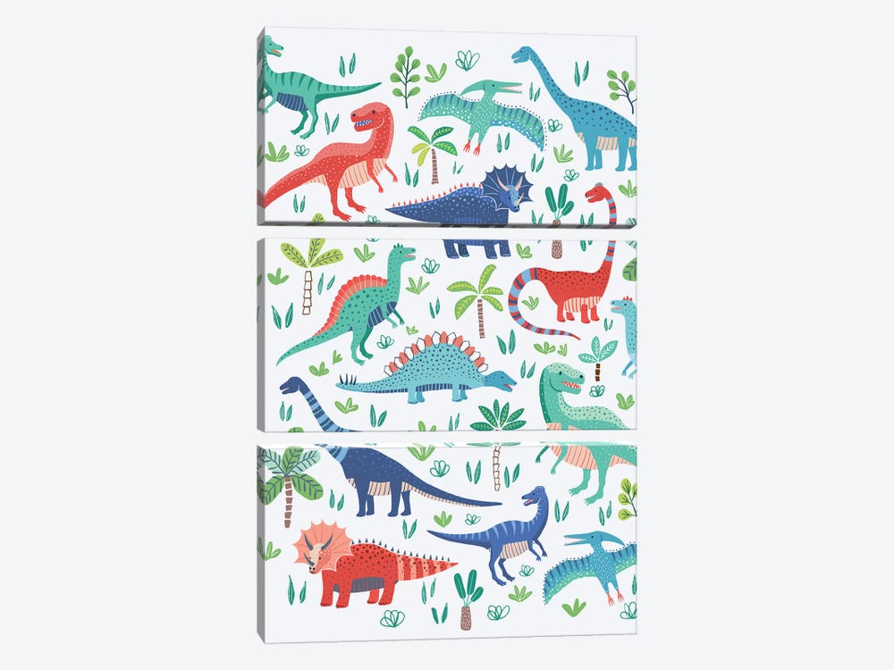 Dino Fun I by Nancy Mckenzie 3-piece Art Print