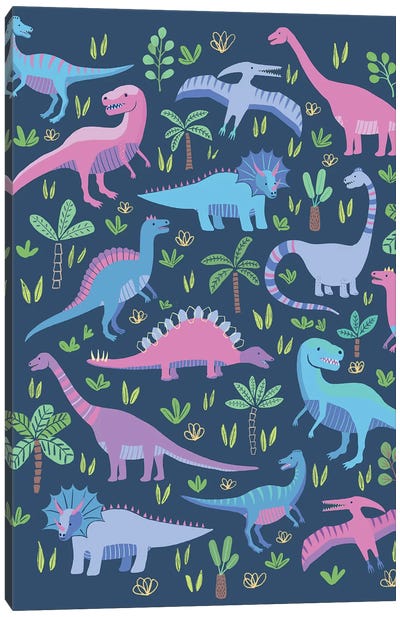 Dino Fun III Canvas Art Print - Nancy Mckenzie