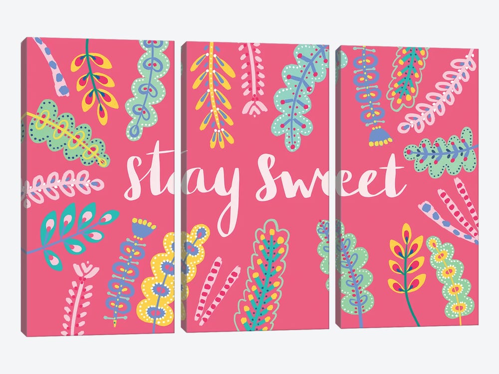 Stay Sweet by Nancy Mckenzie 3-piece Canvas Art