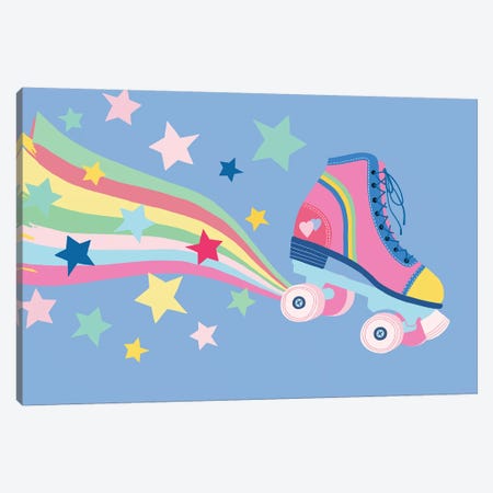 Rainbow Skate Canvas Print #NMK20} by Nancy Mckenzie Canvas Wall Art