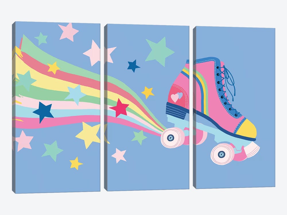 Rainbow Skate by Nancy Mckenzie 3-piece Art Print