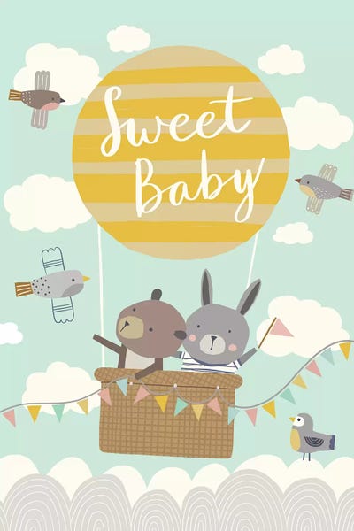 Baby Balloon Adventures III by Nancy Mckenzie canvas print