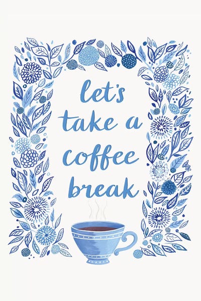 French Country Décor: Home Blue Kitchen IV by Nancy Mckenzie