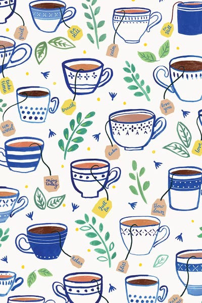 French Country Décor: Home Blue Kitchen VI by Nancy Mckenzie