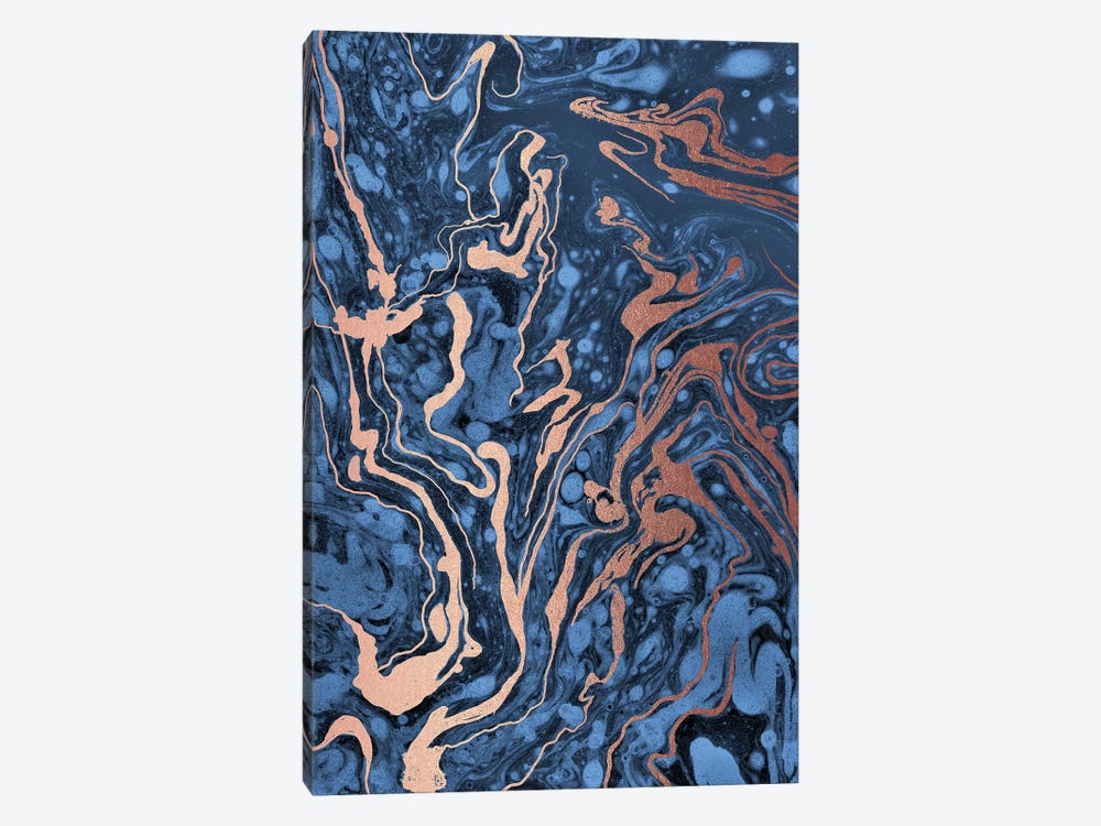 Blue Marbling by Nancy Mckenzie 1-piece Art Print