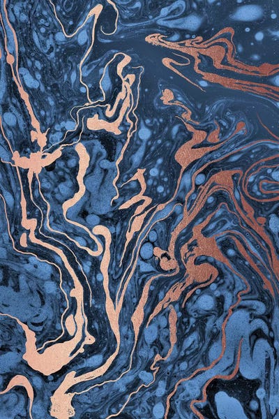 Pink Light Studio: Blue Marbling by Nancy Mckenzie