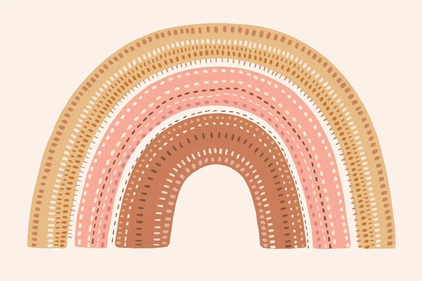 Pink Light Studio: Boho Rainbow I by Nancy Mckenzie