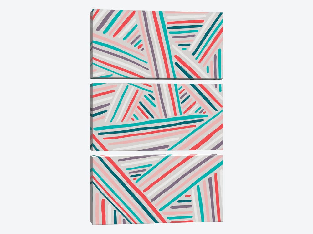Summer Stripes by Nancy Mckenzie 3-piece Canvas Wall Art