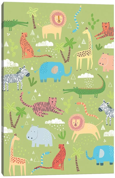 Jungle Chums III Canvas Art Print - Nancy Mckenzie