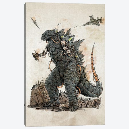Rusty Godzilla Canvas Print #NMT23} by Nico Di Mattia Canvas Print