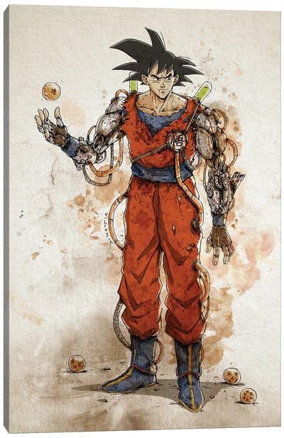 Rusty Goku Canvas Art Print - Dragon Ball Z