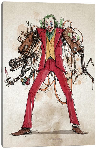 Rusty Joker Canvas Art Print - Joaquin Phoenix