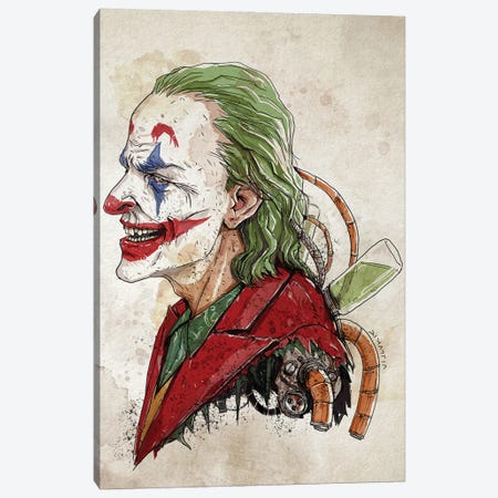 Rusty Joker Portrait Canvas Print #NMT28} by Nico Di Mattia Art Print