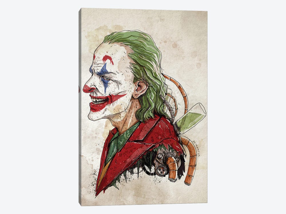 Rusty Joker Portrait by Nico Di Mattia 1-piece Canvas Artwork