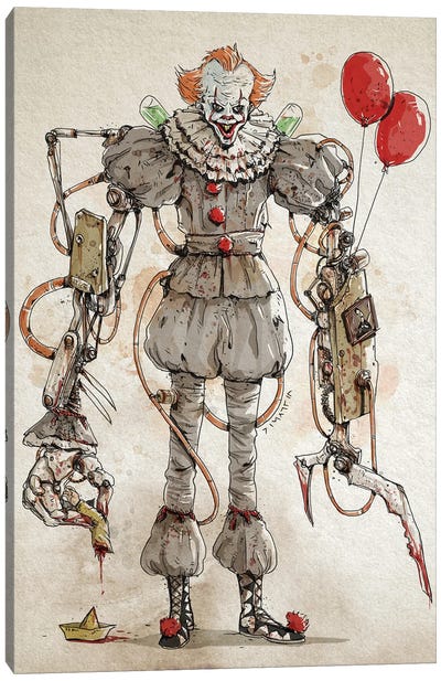 Rusty Pennywise 2 Canvas Art Print - Entertainer Art