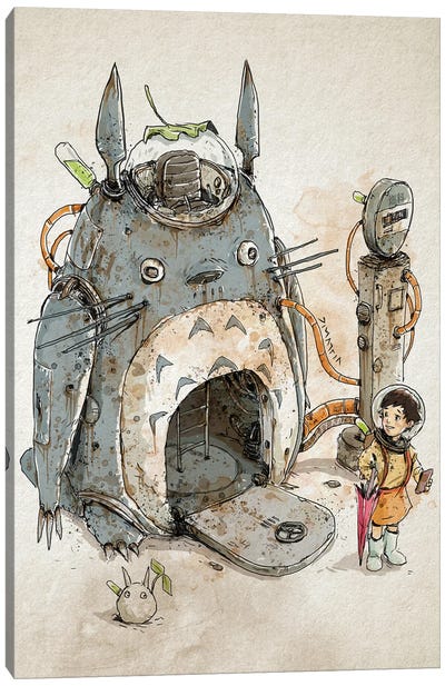 Rusty Totoro Canvas Art Print - My Neighbor Totoro