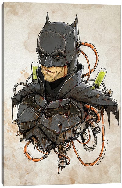 Rusty Batman Canvas Art Print - Justice League