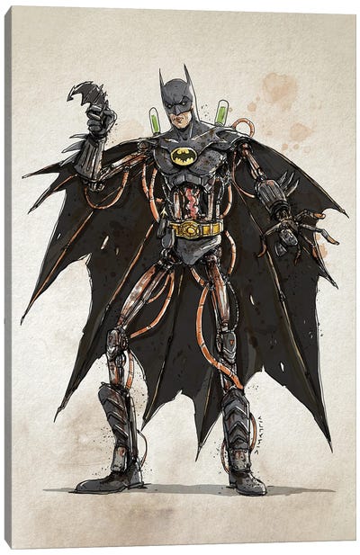 Rusty Batman '89 Canvas Art Print - Nico Di Mattia