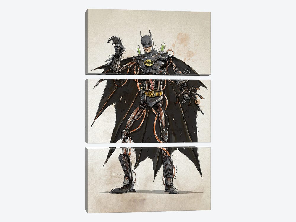 Rusty Batman '89 by Nico Di Mattia 3-piece Canvas Art Print