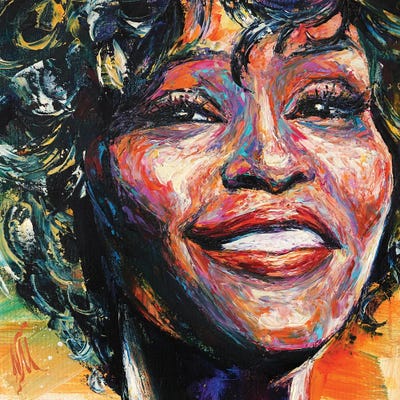 Whitney Houston Canvas Wall Art By Anna Mckay | ICanvas