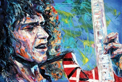 Eddie Van Halen Canvas Wall Art by Natasha Mylius iCanvas