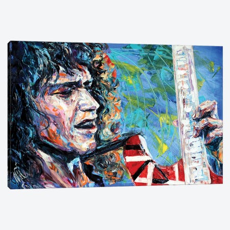 Eddie Van Halen Canvas Print #NMY103} by Natasha Mylius Canvas Artwork