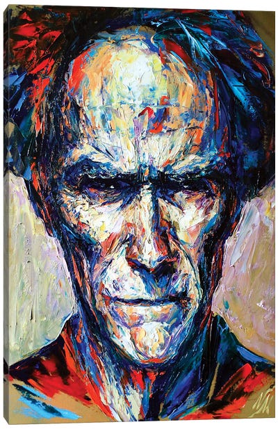 Clint Eastwood Canvas Art Print - Natasha Mylius