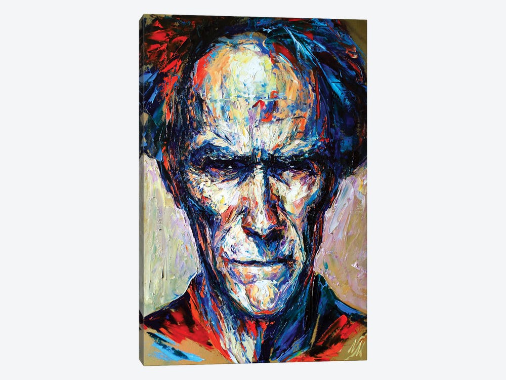 Clint Eastwood by Natasha Mylius 1-piece Canvas Art
