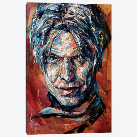 David Bowie Canvas Print #NMY105} by Natasha Mylius Canvas Print