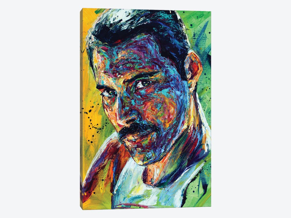 Freddie Mercury by Natasha Mylius 1-piece Canvas Print