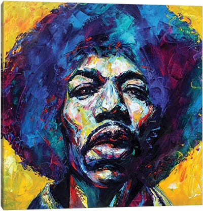 Jimi Hendrix Canvas Art Print - Natasha Mylius