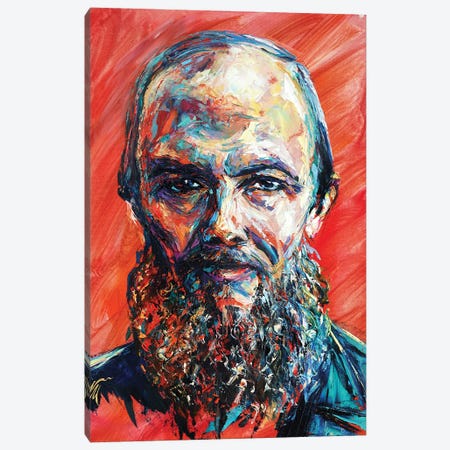 Fyodor Dostoevsky Canvas Print #NMY112} by Natasha Mylius Canvas Print