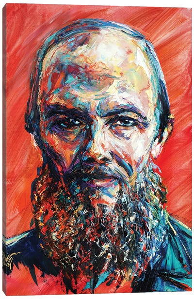 Fyodor Dostoevsky Canvas Art Print - Author & Journalist Art
