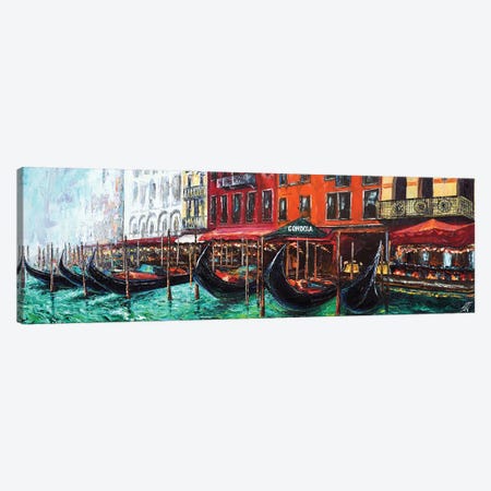 Venice Grand Canal. View At The Hotel Marconi Canvas Print #NMY113} by Natasha Mylius Canvas Art Print