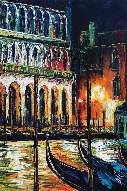 Venice. Grand Canal At Night by Natasha Mylius wall art