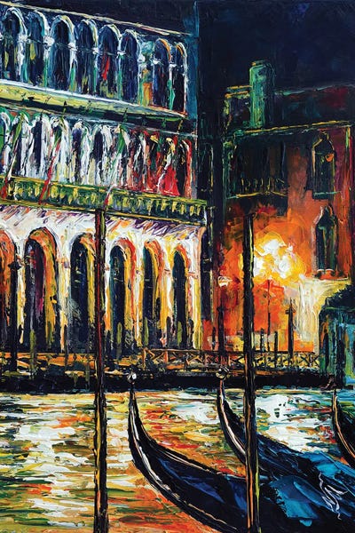 Natasha Mylius: Venice. Grand Canal At Night by Natasha Mylius