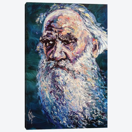 Leo Tolstoy Canvas Print #NMY117} by Natasha Mylius Canvas Artwork