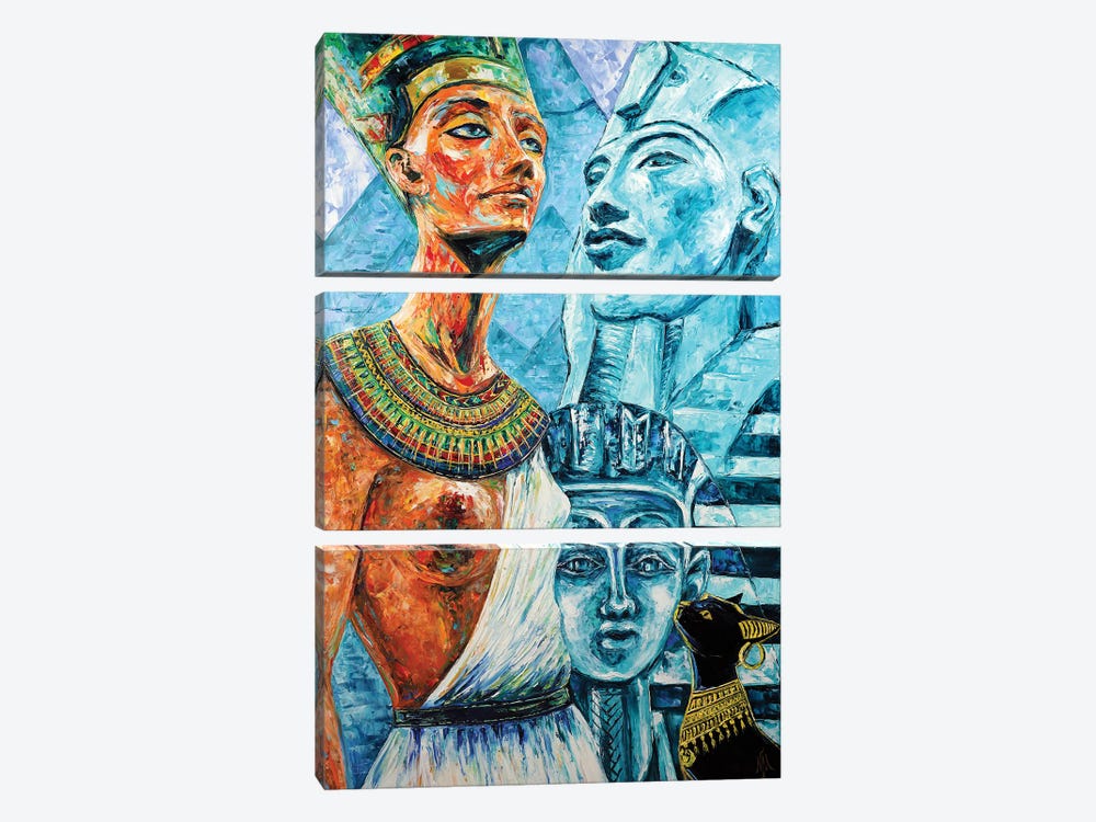 Nefertiti. Egyptian Royalty by Natasha Mylius 3-piece Canvas Artwork