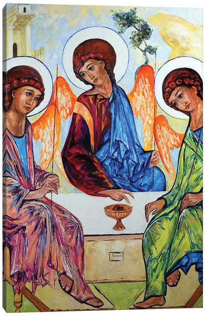 The Holy Trinity After Andrei Rublev Canvas Art Print - Natasha Mylius