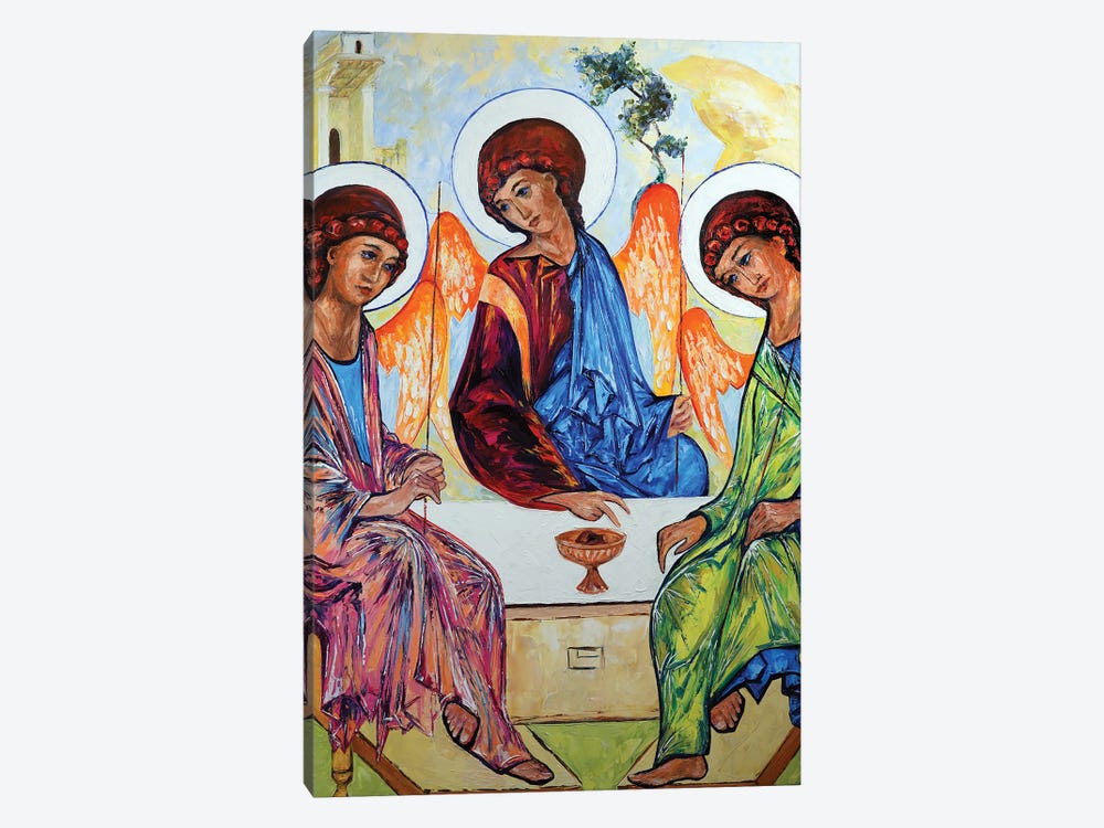 The Holy Trinity After Andrei Rublev by Natasha Mylius 1-piece Canvas Artwork