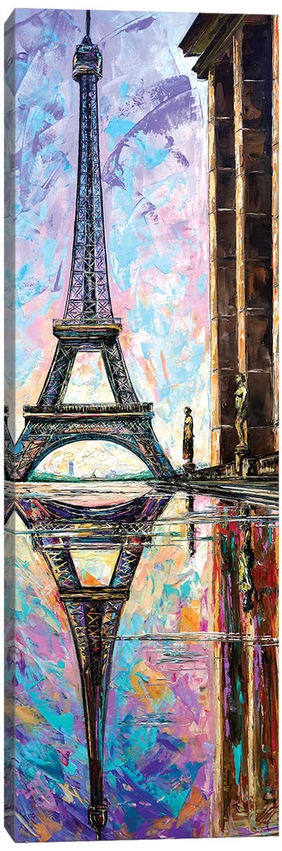 Eiffel Tower View From Trocadero Canvas Art Print - France Art