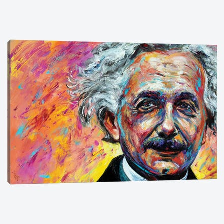 Einstein Canvas Print #NMY15} by Natasha Mylius Canvas Artwork