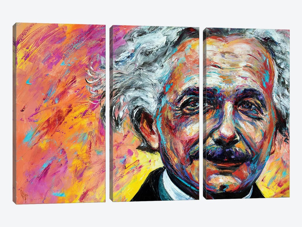 Einstein by Natasha Mylius 3-piece Canvas Print