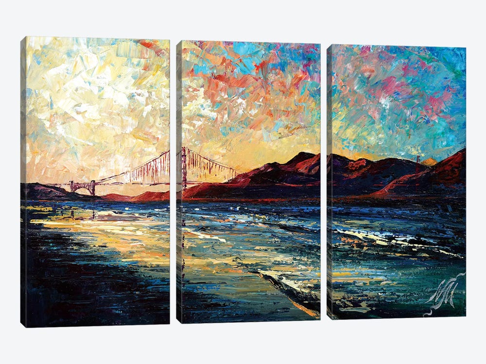 Golden Gate Bridge by Natasha Mylius 3-piece Art Print