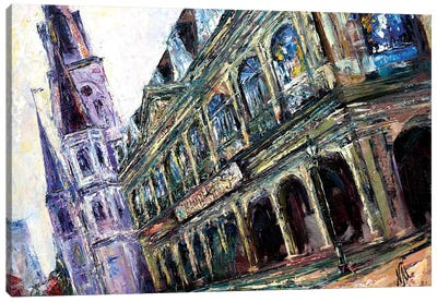 In The Heart Of The French Quarter Canvas Art Print - Architecture Art