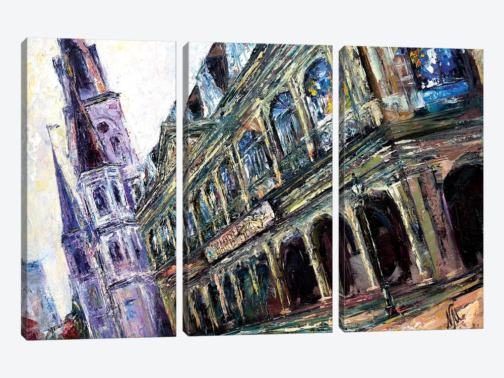 In The Heart Of The French Quarter by Natasha Mylius 3-piece Canvas Art