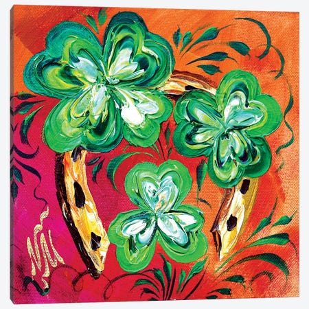 Irish Good Luck I Canvas Print #NMY19} by Natasha Mylius Art Print