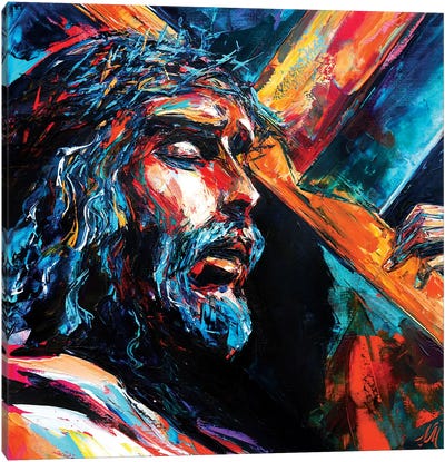 Jesus Christ Canvas Art Print - Male Portrait Art